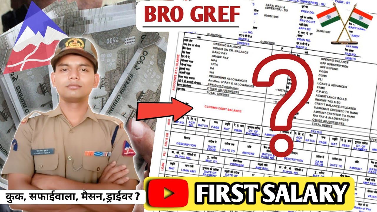 SALARY कितनी मिलती है| ALLOWANC | PAYSLIP |BRO GREF सैलरी 