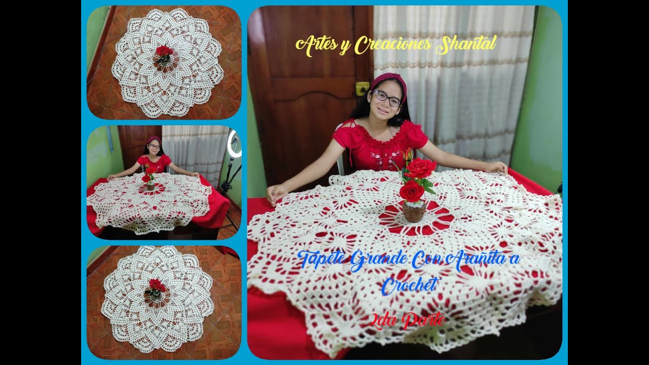 Lindo Tapete Grande Modelo Arañita Tejido a Crochet- 2da. Parte