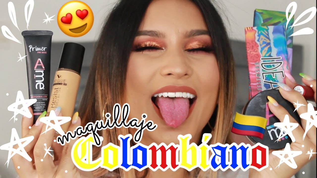 MAQUILLAJE GLAM CON PRODUCTOS COLOMBIANOS! - Manuela Giraldo
