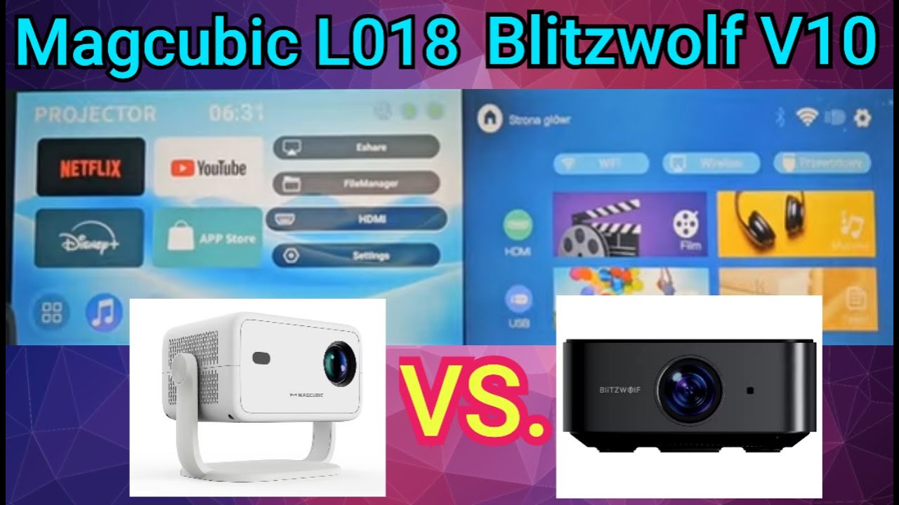 Magcubic L018 i Blitzwolf Bw-v10 por&oacute;wnanie wyświetlanego obrazu