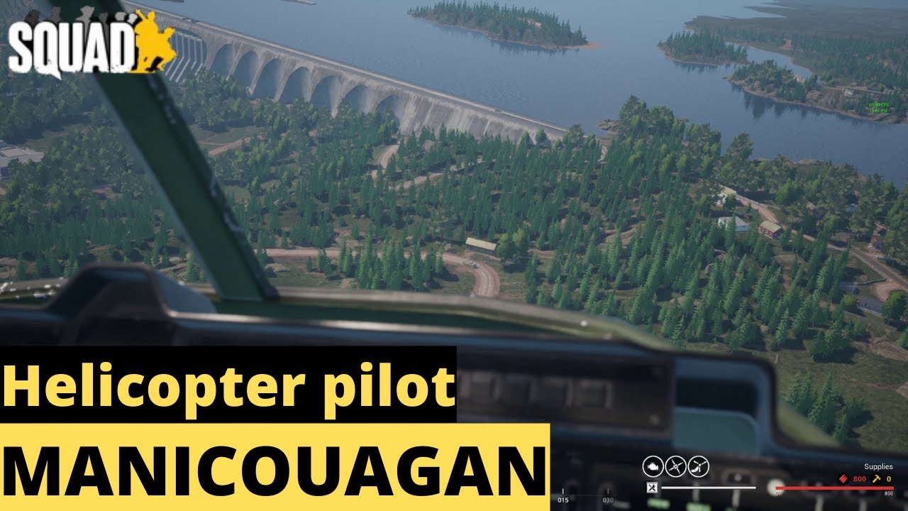 Troop transport on the latest map to SQUAD - Manicouagan | Heli pilot