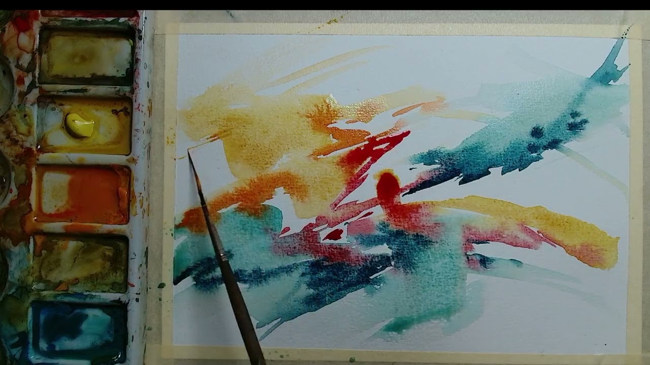Abstract Gradient Watercolor | Simple Technique, Peaceful Results!