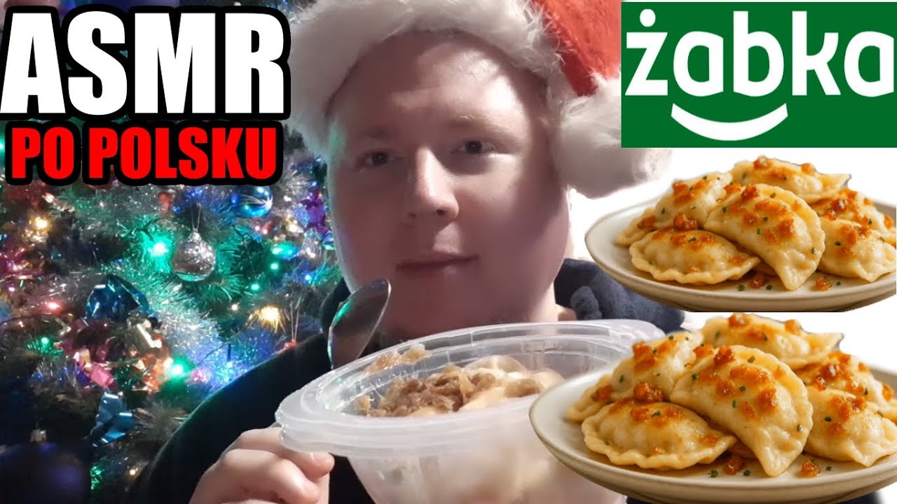 asmr po polsku pierogi ruskie z żabki dźwięki jedzenia/dumplings eating sounds #asmr #mukbang #zabka