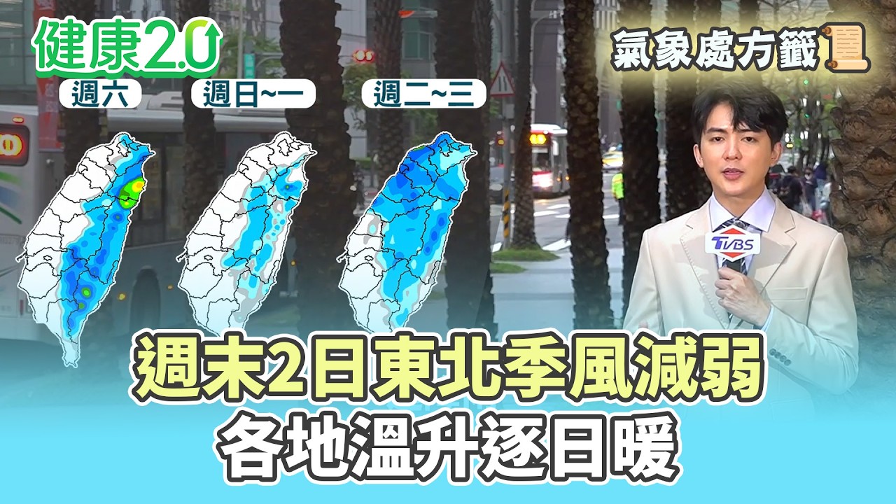 【每日氣象處方籤】週末2日東北季風減弱 各地溫升逐日暖｜20260327 TVBS氣象站 #吳軒彤 氣象主播