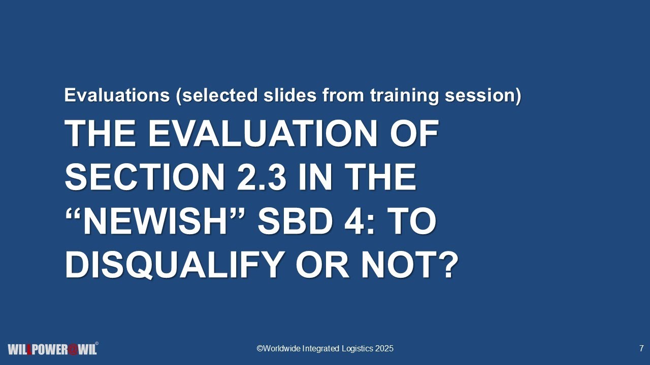 SBD4: To disqualify or not on answers to section 2.3 on 