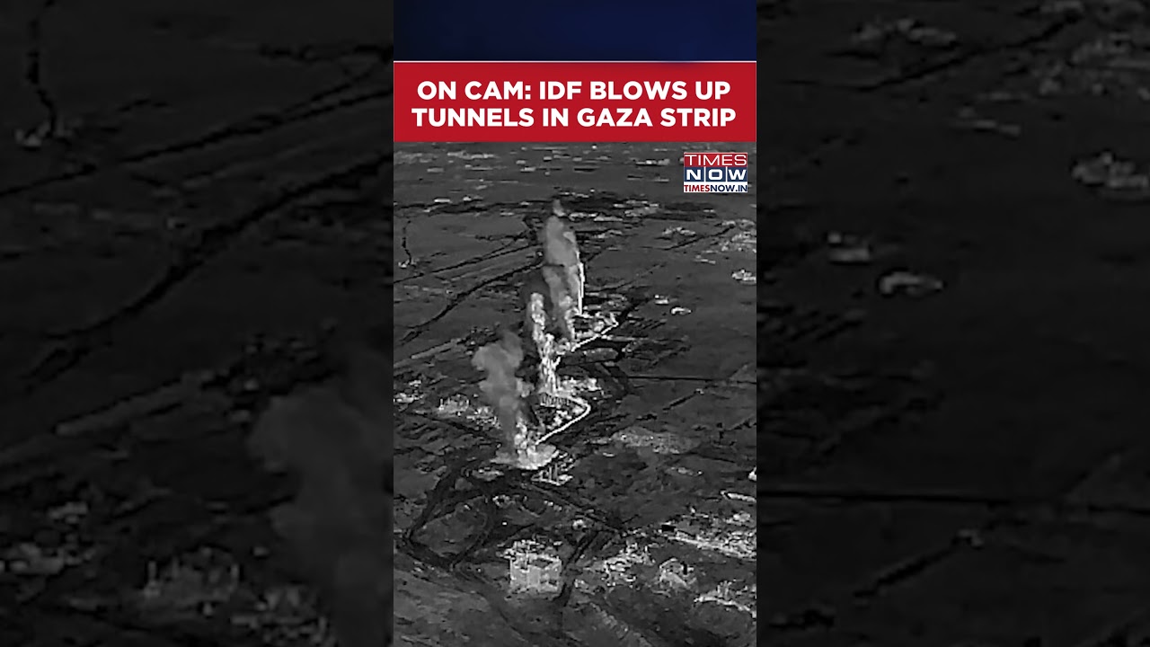 Israel Military Releases New Footage Showing Demolition Of Tunnels In Gaza Strip #Shorts