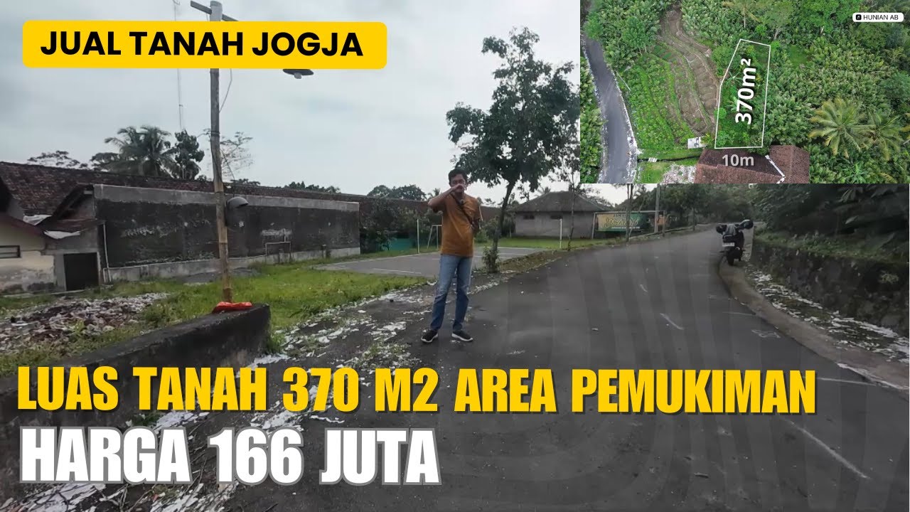 EPS 408 JUAL TANAH MURAH JOGJA 166 JUTA LUAS 370 M2 ADA ALIRAN AIR JERNIH DAN DEKAT TEMPAT WISATA