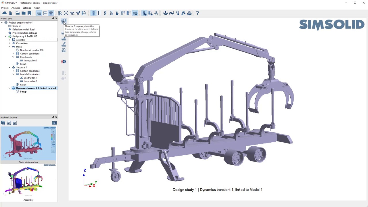How to do a transient dynamics analysis in SimSolid
