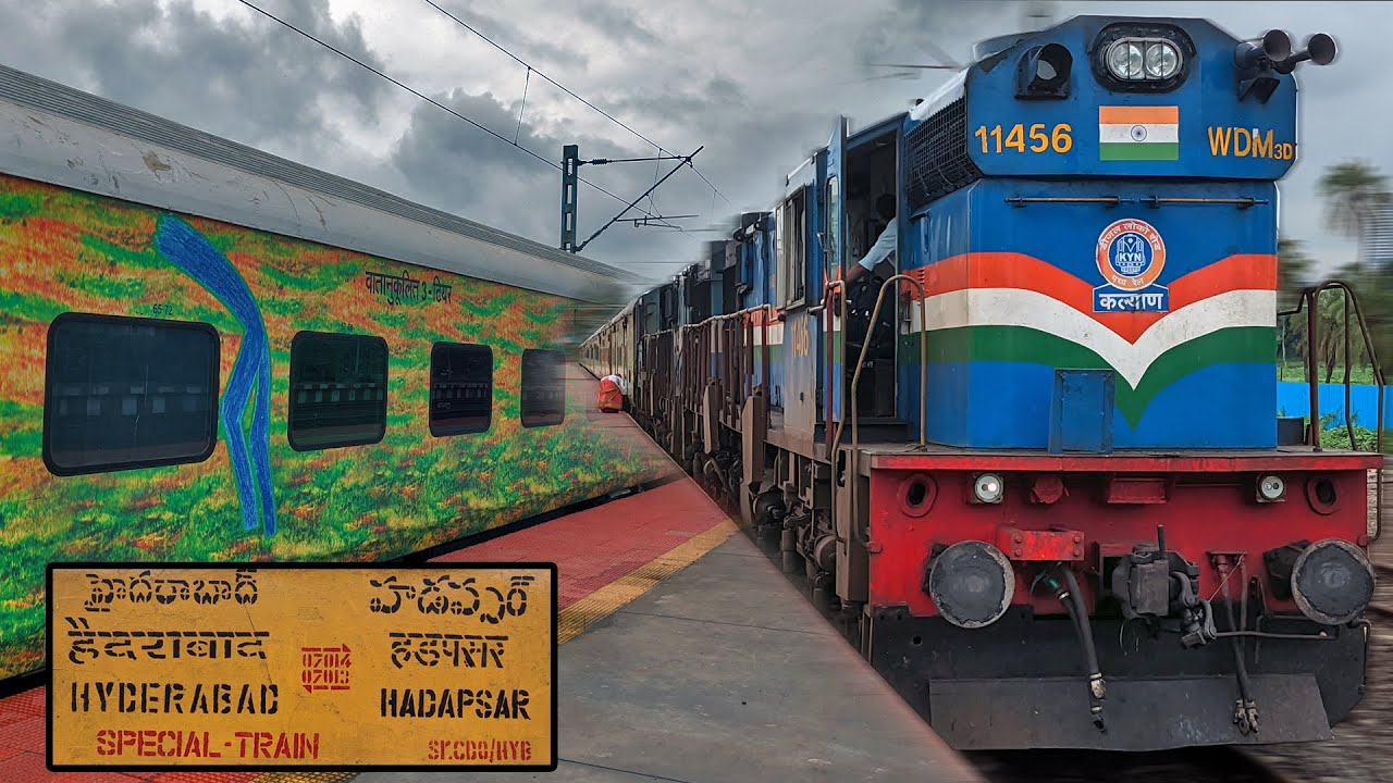 HYDERABAD to HADAPSAR (PUNE) : Train Journey Highlights | AUG 2021