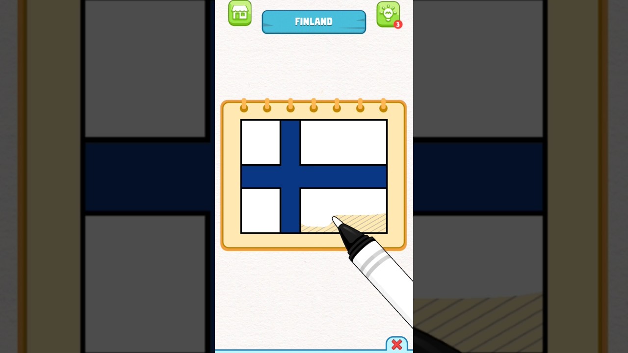 Flag of Finland 🇫🇮 #colors #drawing #flag