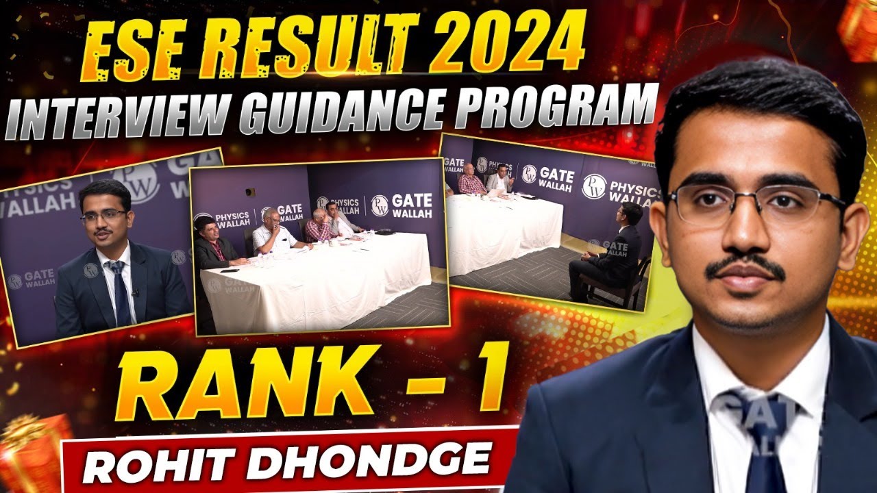 UPSC ESE Result 2024 | Meet Rohit Dhondge | ESE Rank 1 | IES Interview Guidance Program