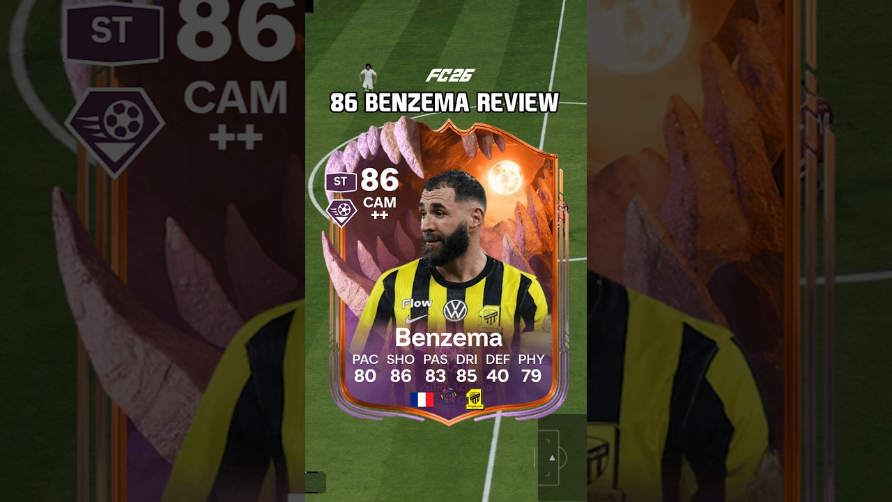 86 Benzema Review in FC 26, his 86 flashback card was different gravy 🤩 #shorts #short #fc26 #eafc26