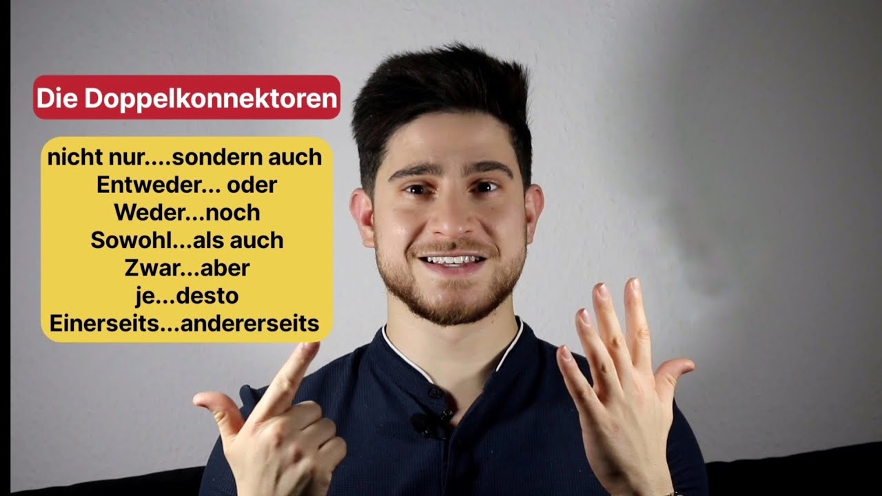 ادوات الوصل المزدوجة Die Doppelkonnektoren من مستوى B1 في اللغة الألمانية 🇩🇪