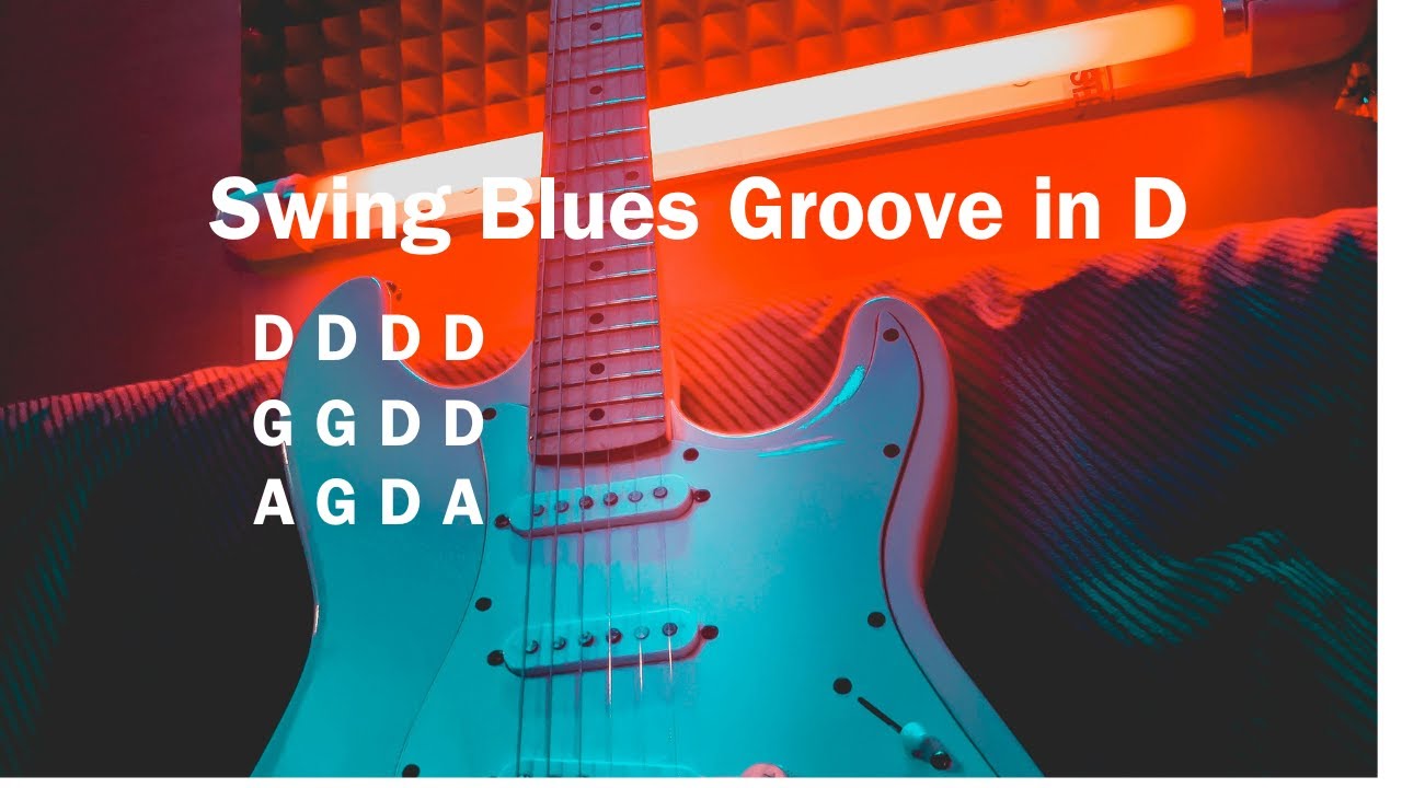 Swing Blues Guitar Jam Track in D