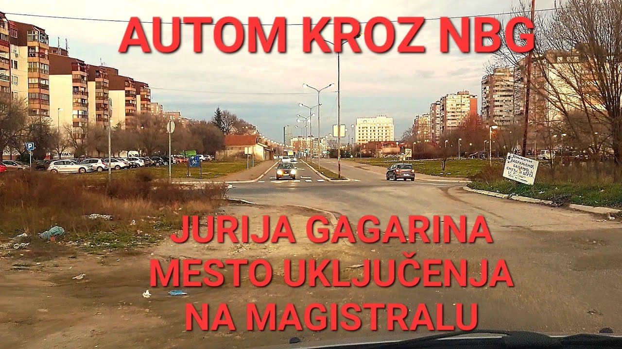 #355 SNIMAK IZ AUTA JURIJA GAGARINA I OMLADINSKIH BRIGADA OD MESTA BUDUĆEG ULASKA NA MAGISTRALU