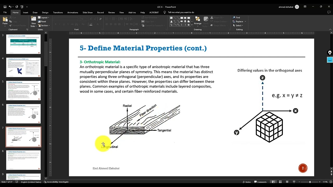 Define Material - ETABS 2020 - ACI Structure Design Diploma