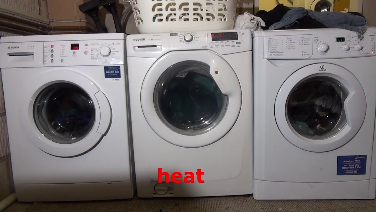 Wash Race No.33 : Bosch vs Hoover Vs Indesit : 1 hour wash