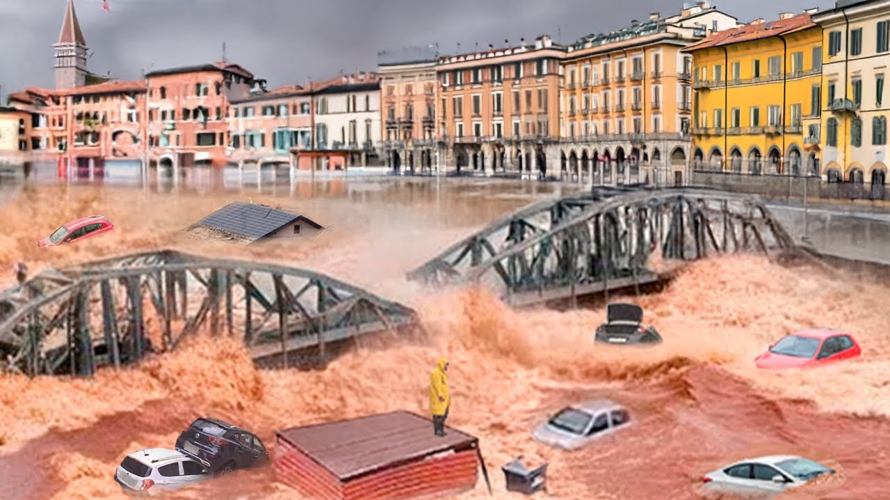 Italy Now! Flash flood in Milan Sweeps Away Cars and People, Europe Shocked