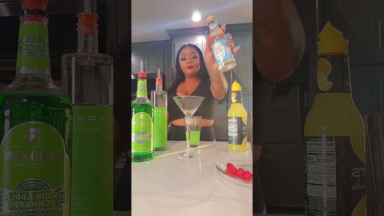 How to make: A Green Apple Martini !!