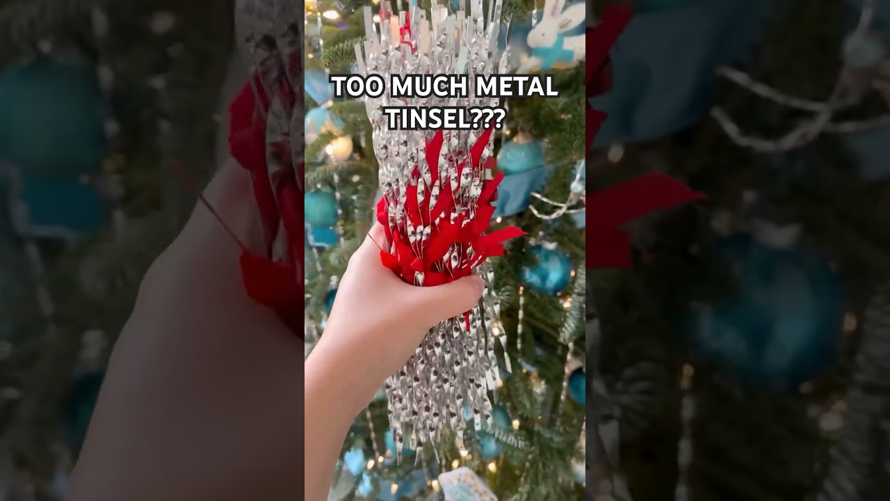 Is there such a thing as too much tinsel? Does my tinsel tree need more??? #christmastree