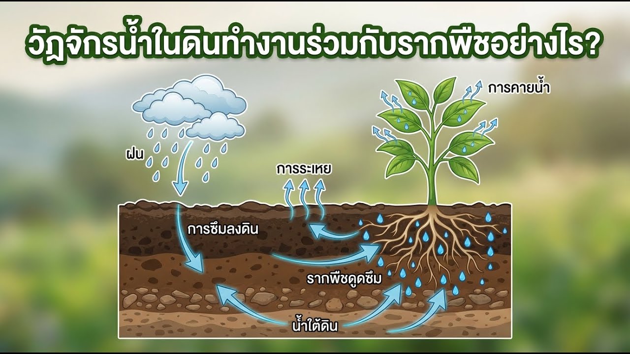 วงจรน้ำในดิน: รากพืชช่วยจัดการน้ำยังไง? 🌱💧
