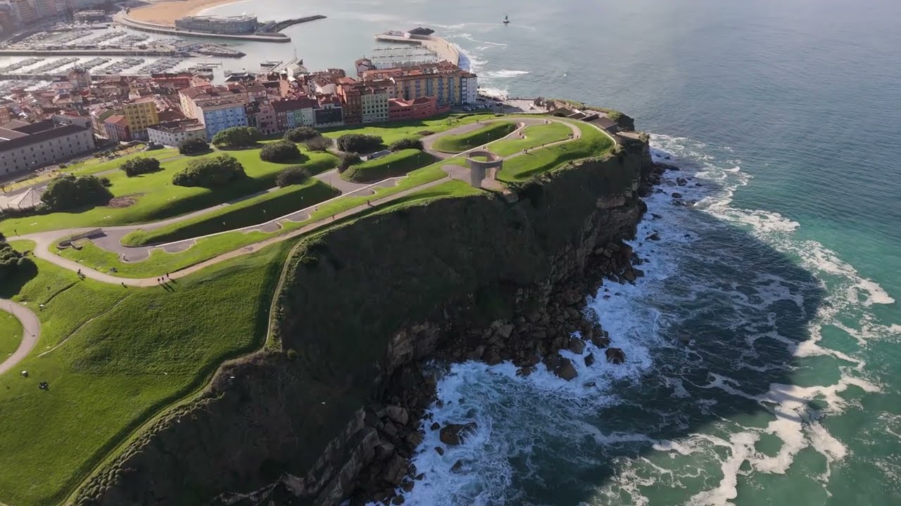 Gijón, Asturias, Spain 🇪🇸 | Cinematic Drone Footage 4K | Coastal City from Above