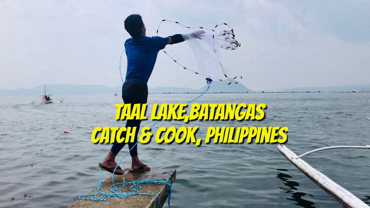 TAAL LAKE AWESOME TRADITIONAL FISHING, SPEARFISHING, (CATCH & COOK) ON THE WILD @ PHILIPPINES !!