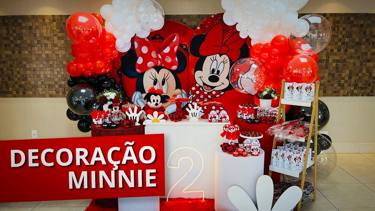 Decoração Minnie Vermelha 🎀✨ | Festa Infantil Clássica e Encantadora [Decorando com a Banguelê]