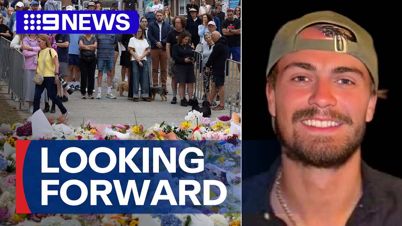 Victim farewelled as flowers cleared from scene of Bondi shooting | 9 News Australia