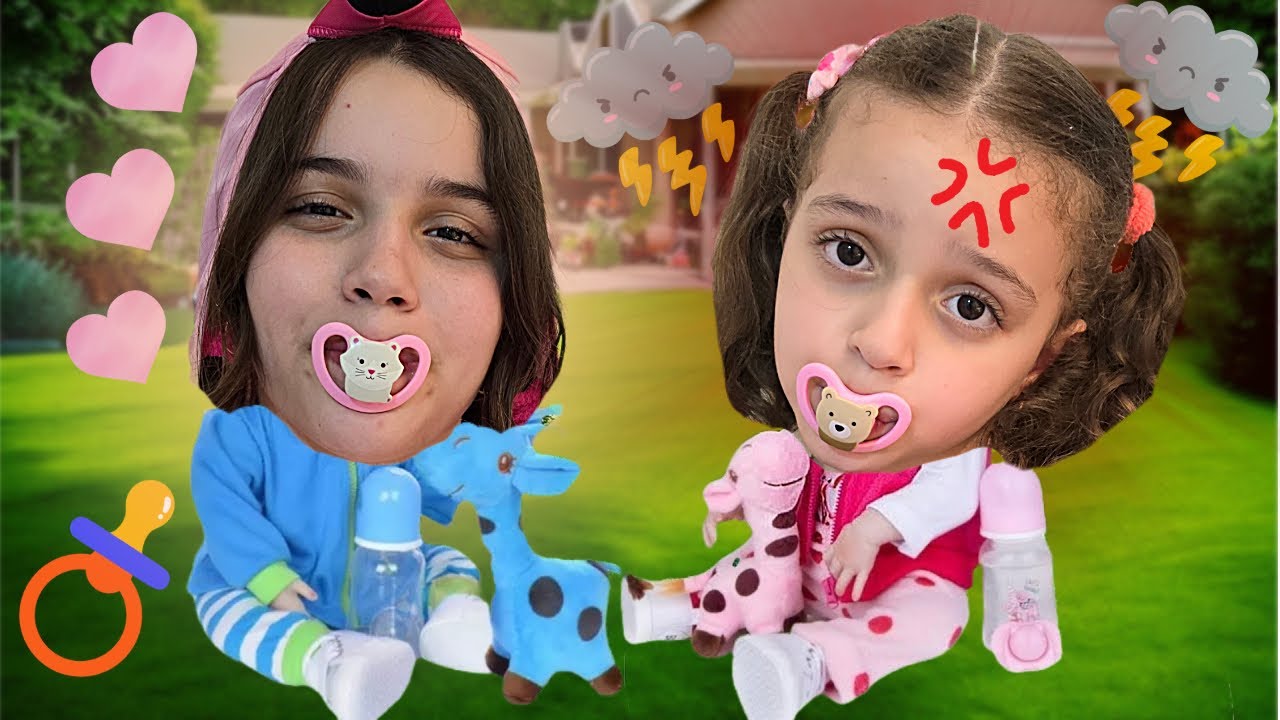 Marina e Elisa em uma Histórias Engraçada de Uma NOVA IRMÃ