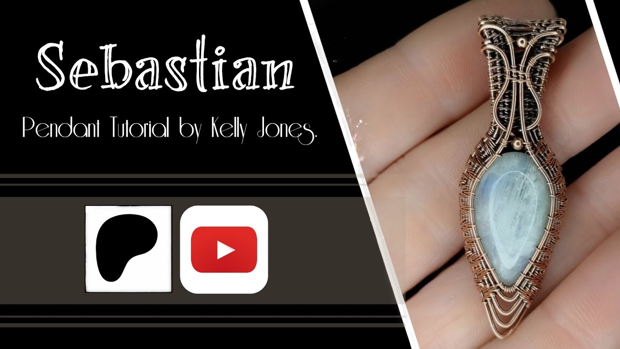 Wire wrap pendant tutorial Sebastian by Kelly Jones.