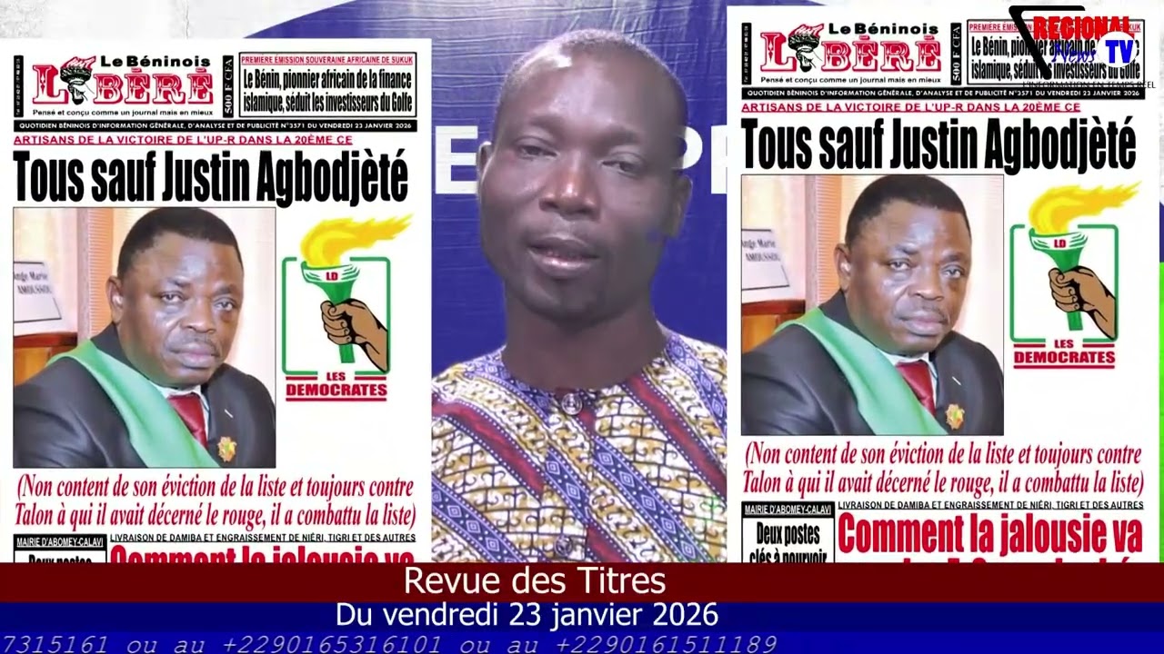 REVUE DES TITRES DU VENDREDI 23 JANVIER 2026 EN YORUBA 