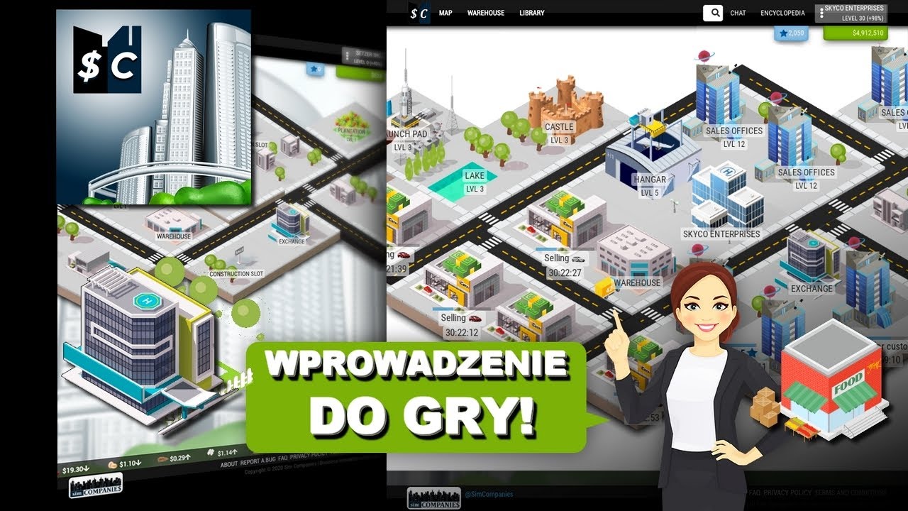 📈 Sim Companies PL 💰 - Wprowadzenie do gry 📊 Poradnik 📚| Gameplay PL