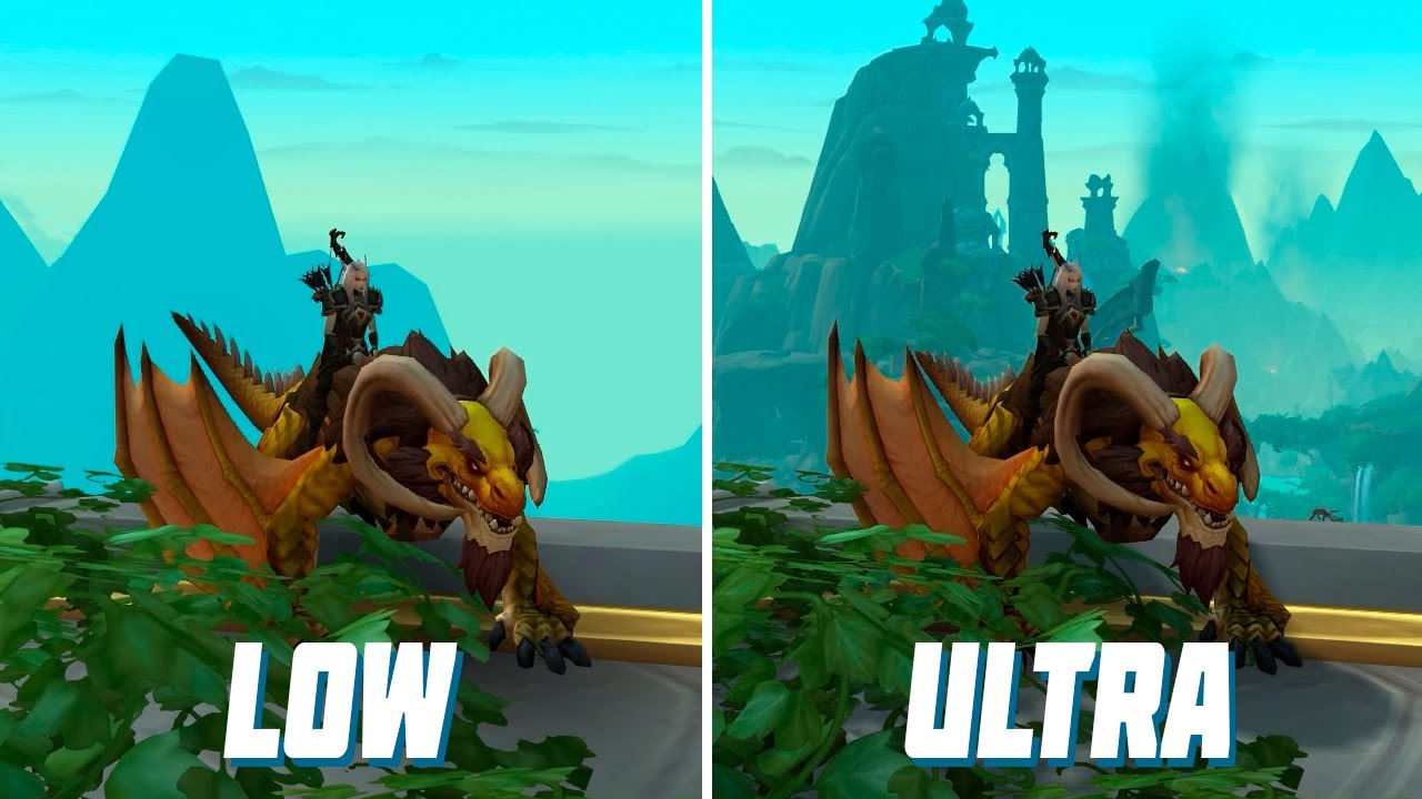 World of Warcraft Low и Ultra — сравнение графики