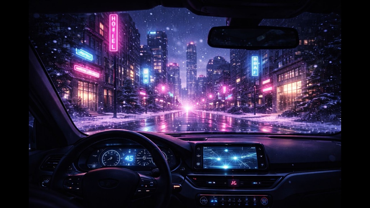 Midnight Drive ❄️ Light Synthwave for Focus