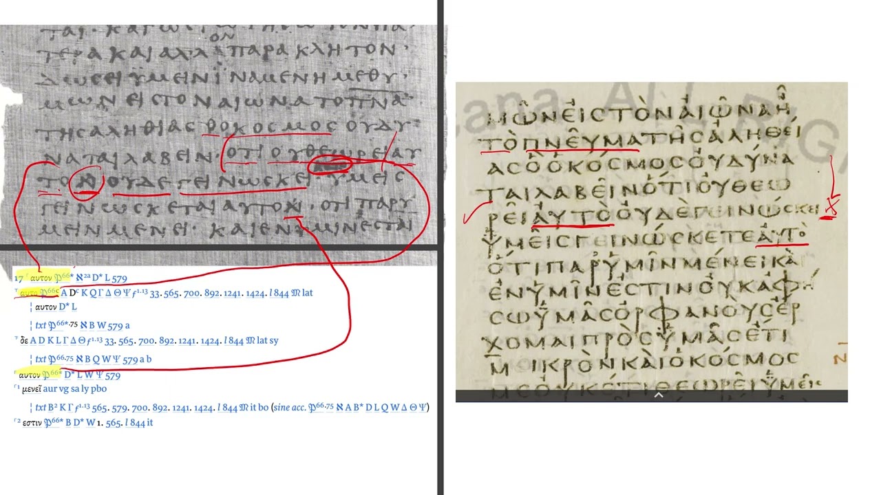 The Spirit is Neuter in Gender: Scribal Corrections in John 14:17 in P66 and B