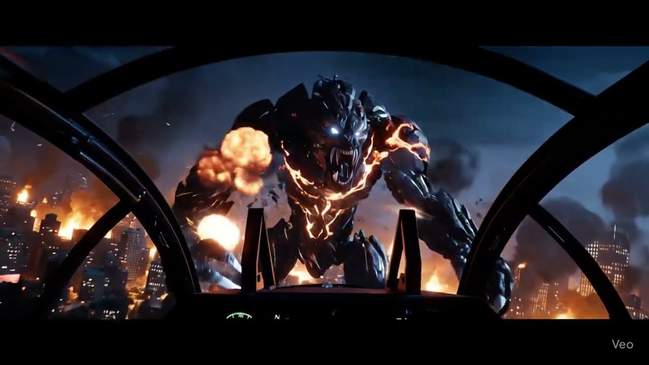 POV Helicopter vs Giant Biomechanical Kaiju &ndash; Epic Final Strike! #Kaiju #titanattack #kaijuuniverse