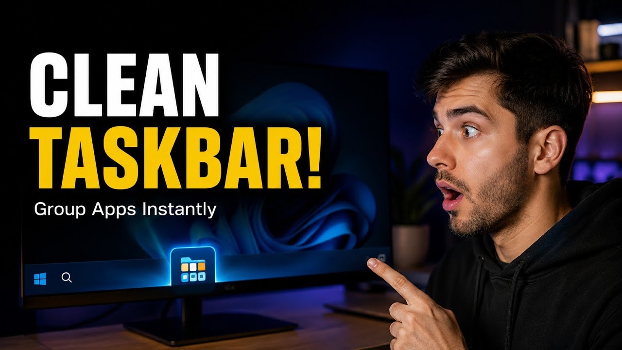 HOW TO CREATE FOLDERS ON WINDOWS 11 TASKBAR (CLEAN UP CLUTTER !)