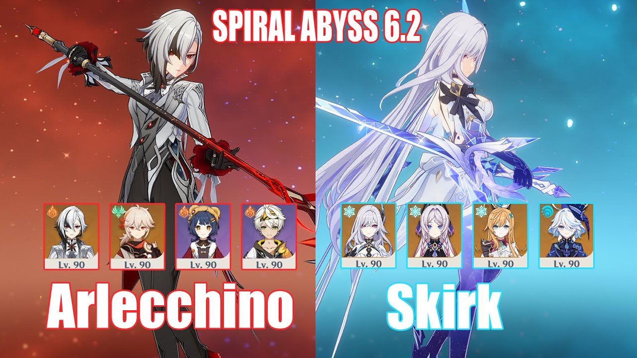 C0 Arlecchino & C0 Skirk Freeze | Spiral Abyss 6.2 | Genshin Impact