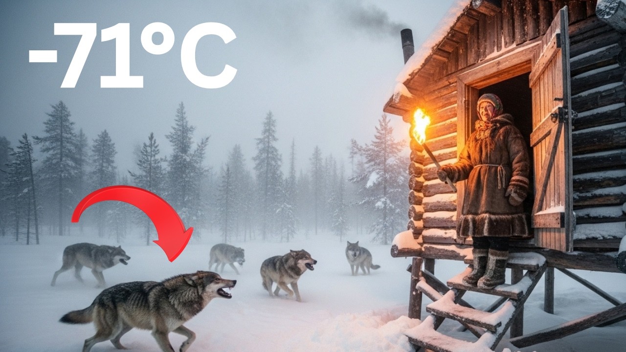 Survival in Yakutia  Widow in a 5 Meter Stilt Cabin, Driving Off Wolves in a Blizzard