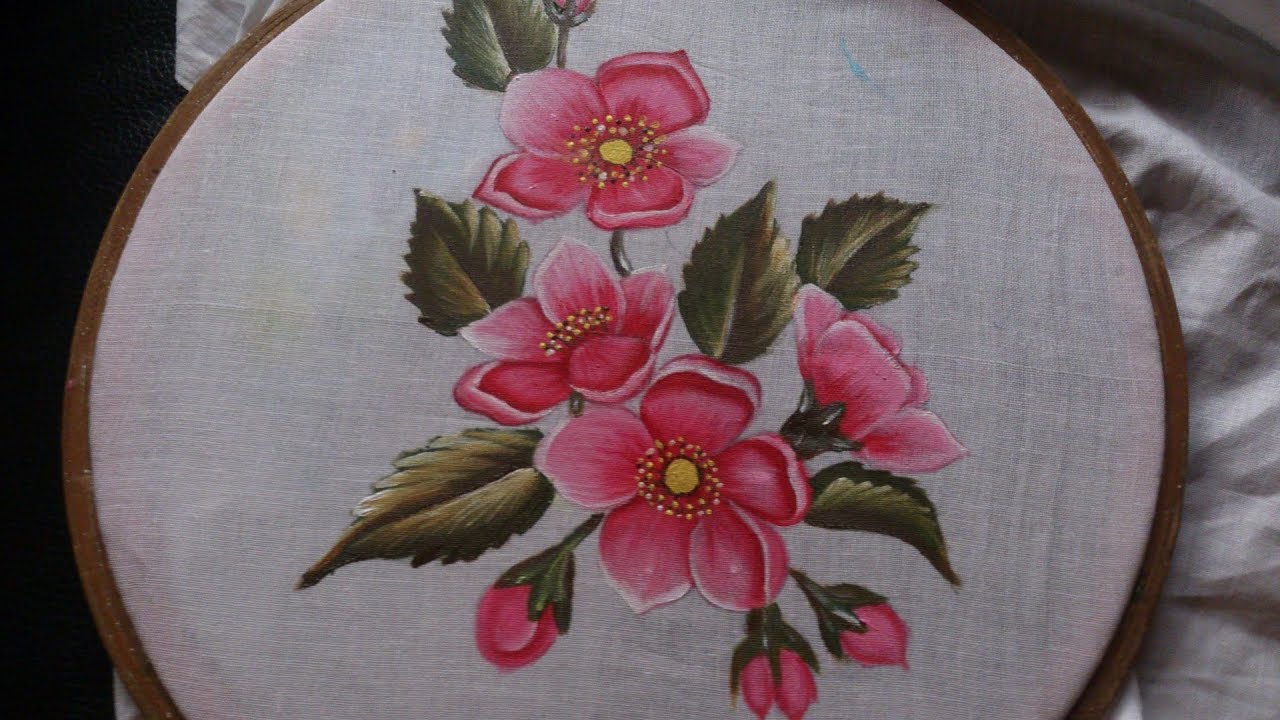 Fabric painting on clothes easy / Fabric painting for beginners/ Fabric painting floral techniques