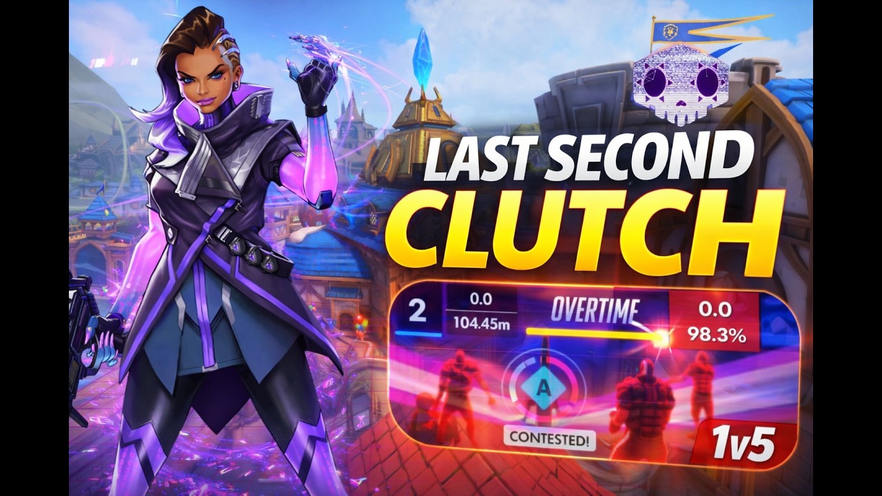 LAST SECOND CLUTCH with Sombra on Blizzard World | Overwatch