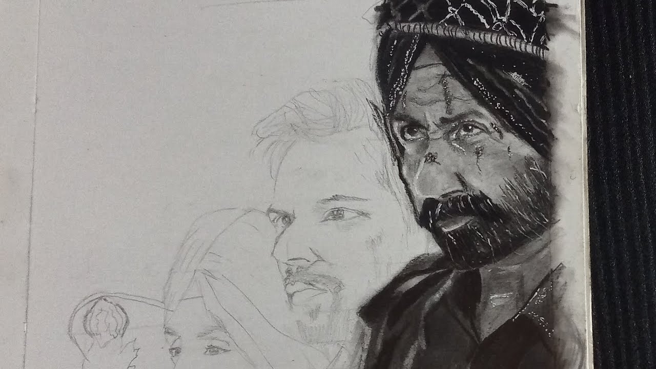 Part 1.... Realistic portrait @BushraArtist88 #drawing #art  drawing // Border  2 