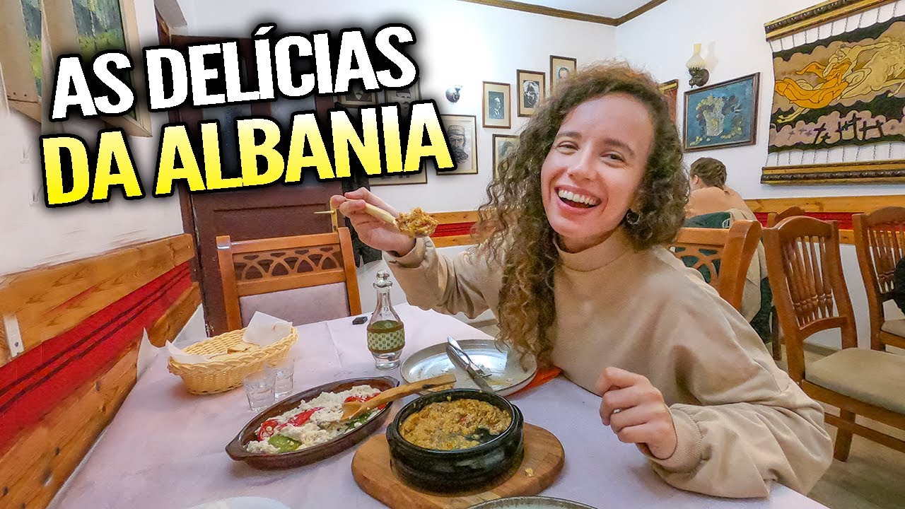 Provando COMIDAS na Albânia