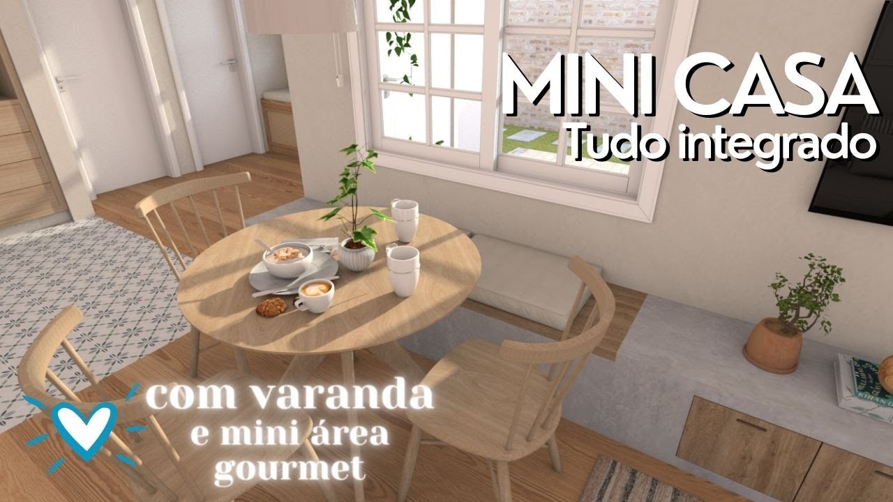 Mini Casa com jardim e varanda 🤩