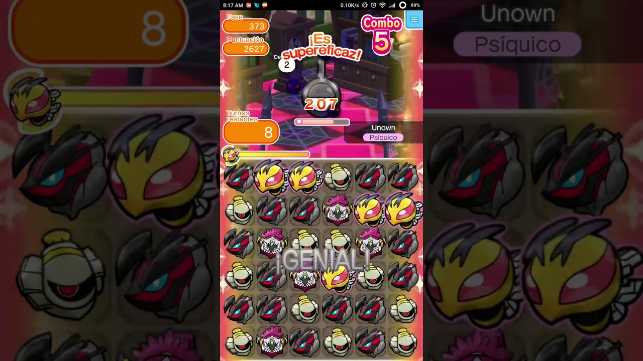 Pokémon Shuffle - Unown [ ! ]  (Itemless). Stage 373.