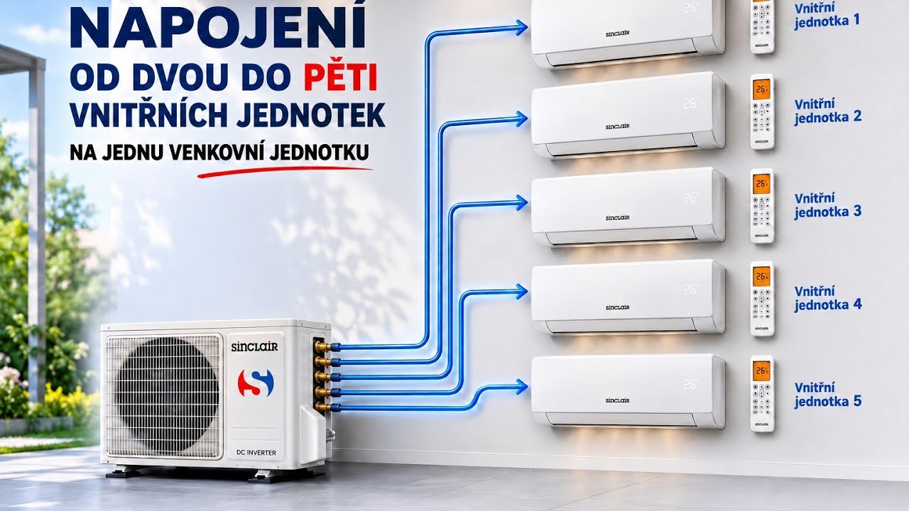 fa Petr Klaga multi klimatizace se čtyřmi vnitřními jednotkami