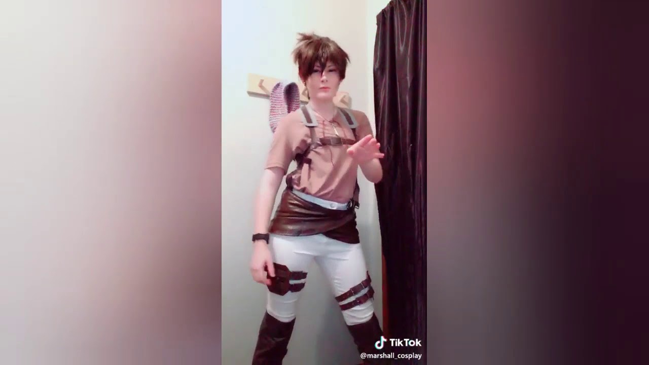 levi and eren attack on titan cosplay tik tok
