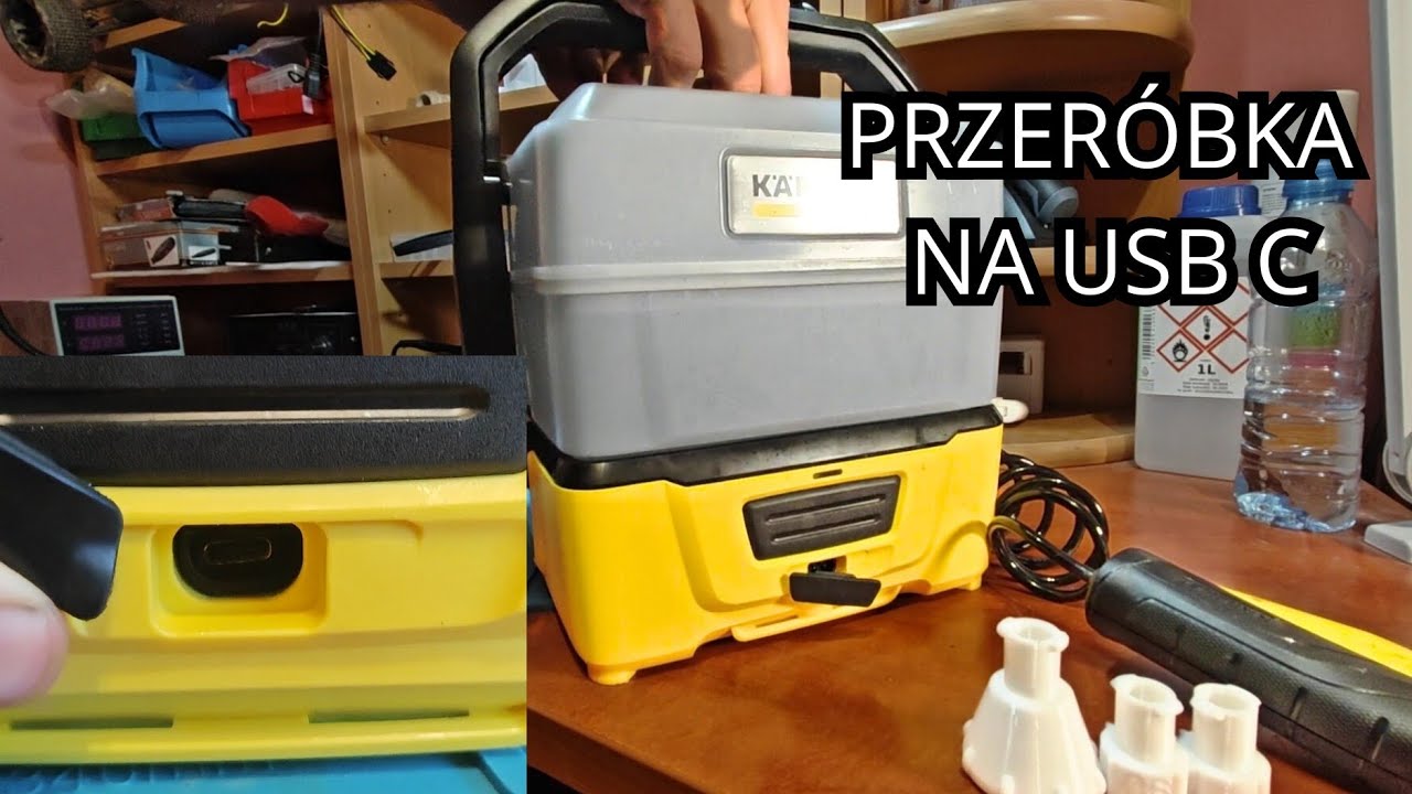 Karcher oc3 plus za 206zł - przerabiamy ładowanie na USB C