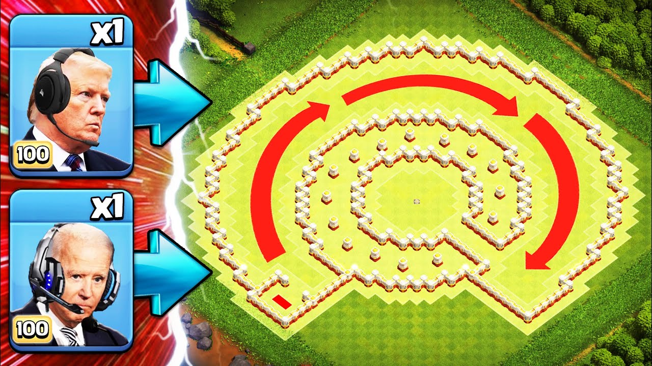 TH16 TROLL BASE vs PRESIDENTS - Clash of Clans Update